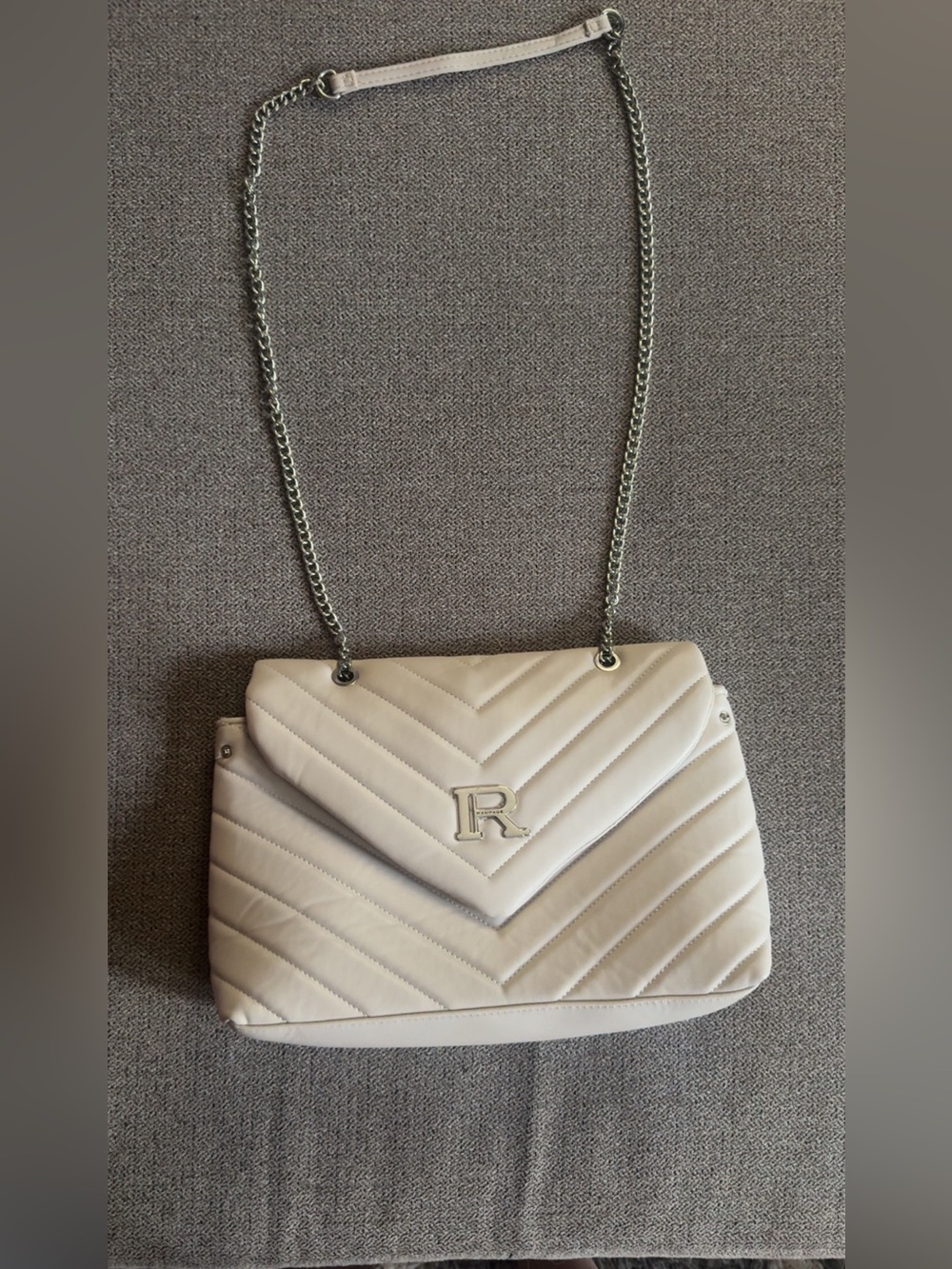 Rampage Cream/Off-White Tote with Neutral Interior